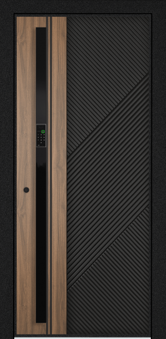 EXPERT PP, Панель MDF с ПВХ покрытием, SL6-M10, ПВХ Черная шагрень в Ульяновске